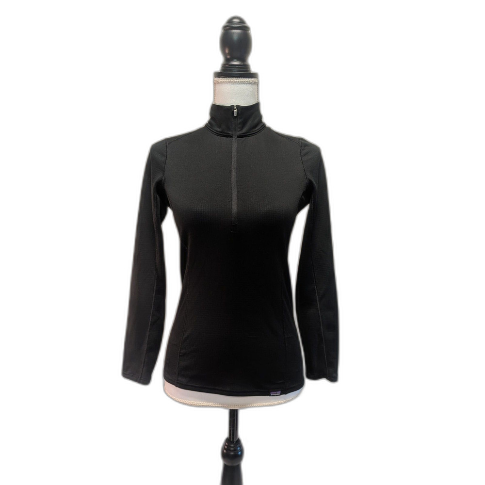Patagonia Black 1/4 Zip Capeline Midweight Baselayer Women's XS
